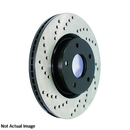 Centric Parts Sport Cross Drilled Brake Rotor, 128.67067R 128.67067R